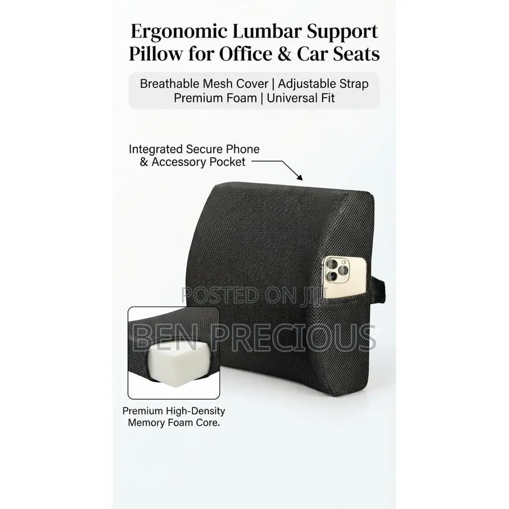Orthopedic Lumbar Support-Ergonomic Back Rest for Working and Driving