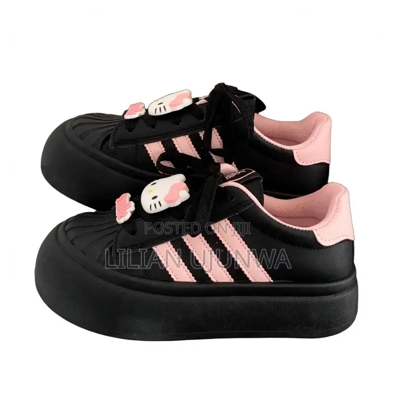 Hello Kitty Sneakers Size 35/36 Black/Pink Platform