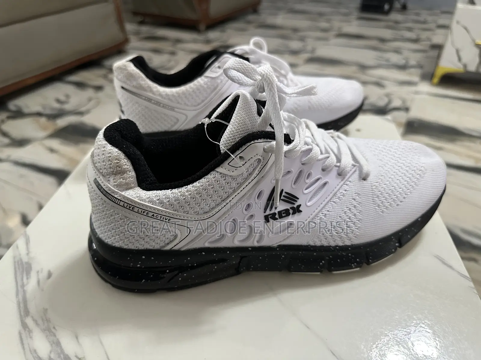 White & Black KBLX Sneakers