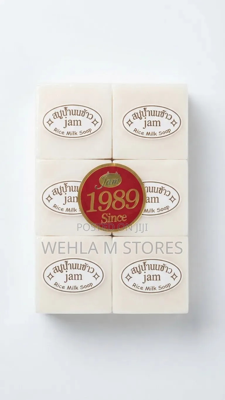 Jam Natural Handmade Rice Milk Soap (Gluta + Collagen) - Pack of 12