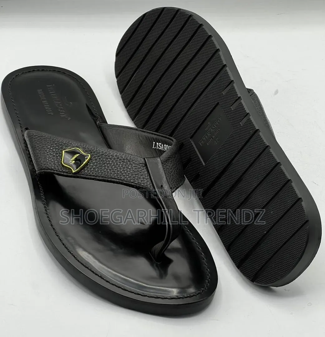 Vaducci Scissors Men Leather Palm Slippers | Comfy and Elegant