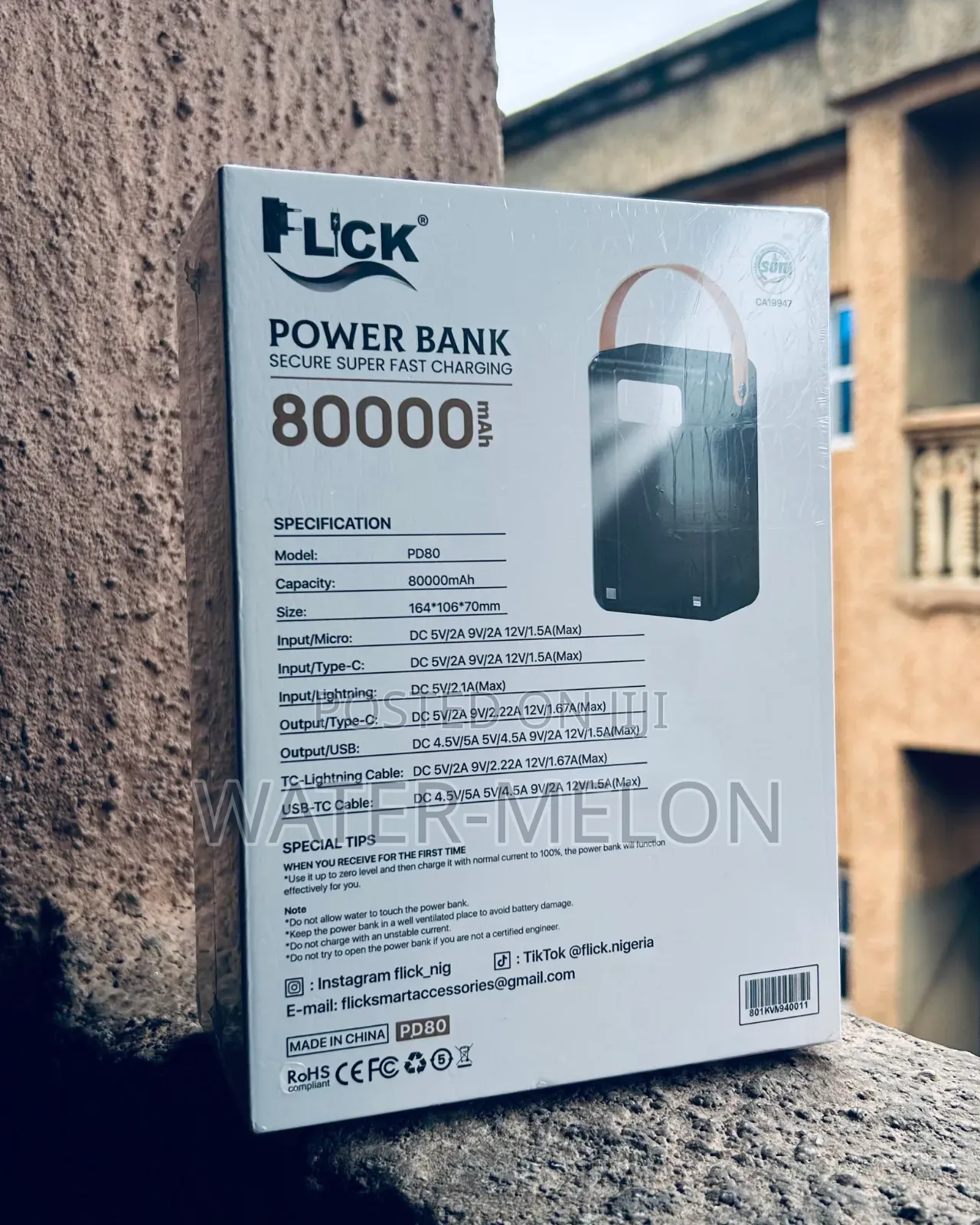Brand New 80,000 MAH Flick Power Bank .