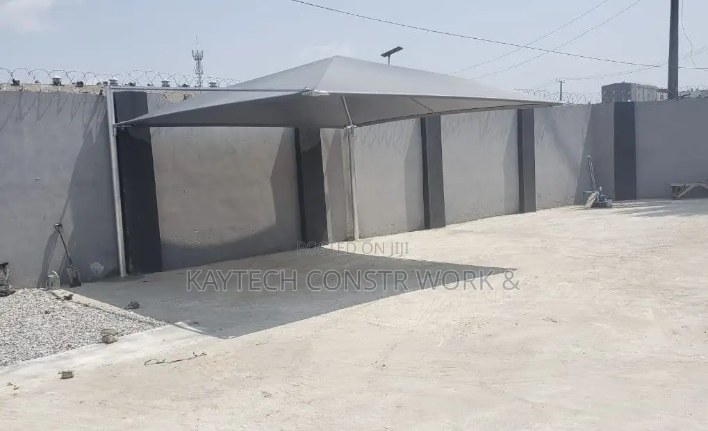 Elegant Carport Grey Colour / Solid Installation