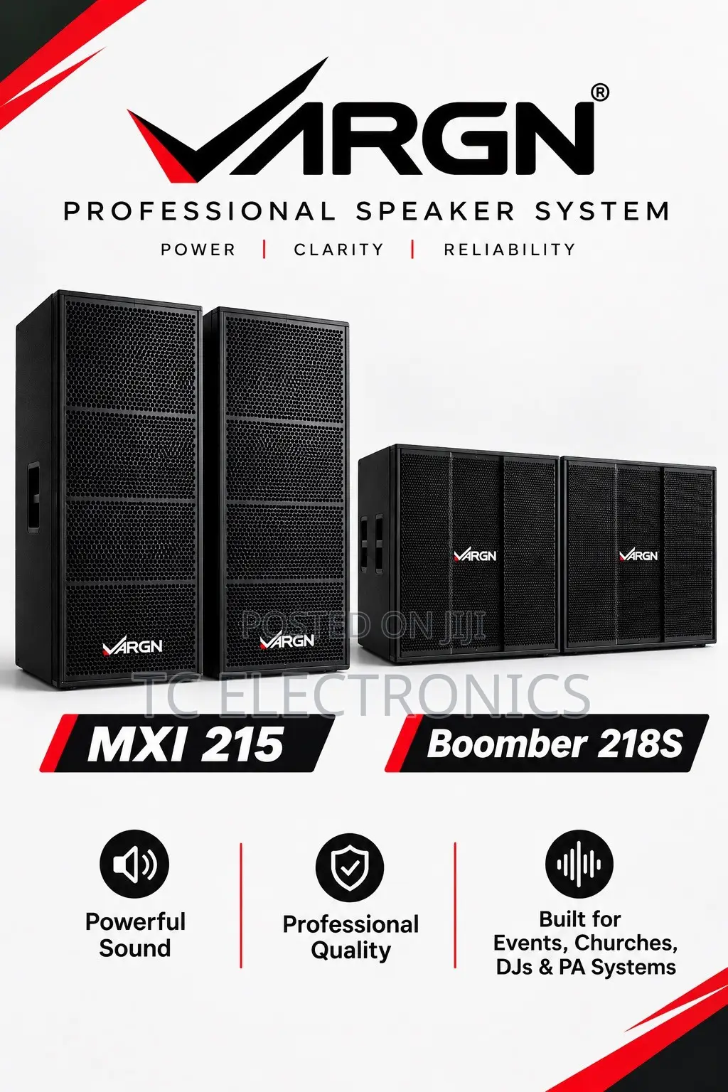 Pair Professional Virgin Speaker System and Single Sub