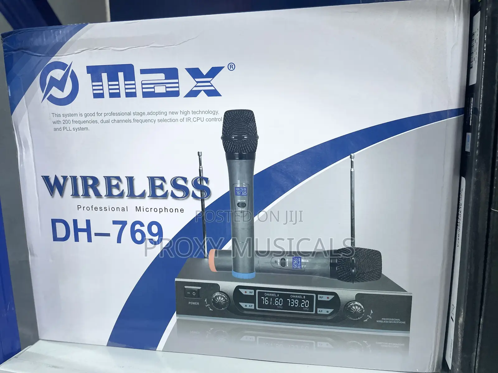 Max Dh-769 Professional Uhf Dual Wireless Microphone System