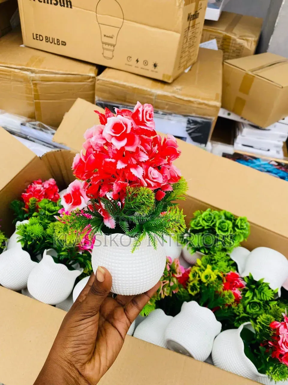 ​Modern Artificial Flowers in Pot for Interior Decoration