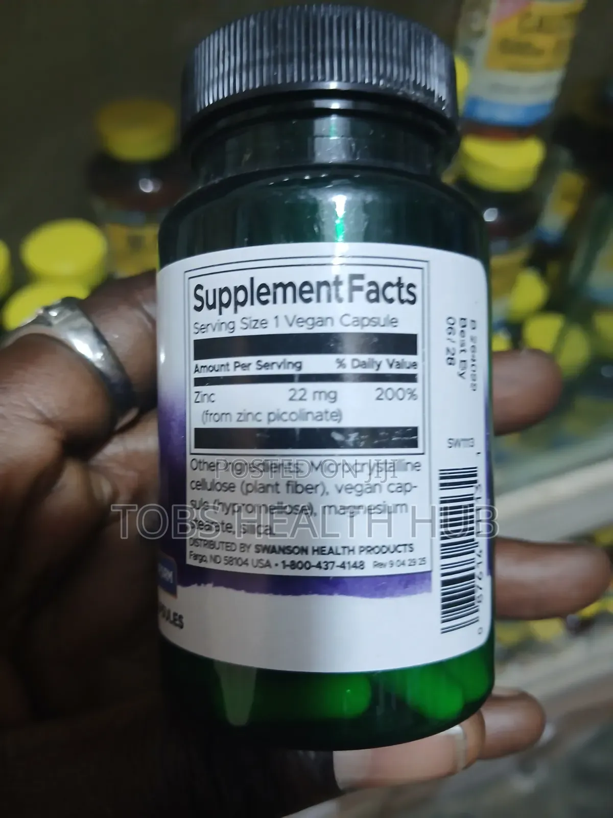 Swanson Zinc Picolinate 22mg - 60 Vegan Capsules