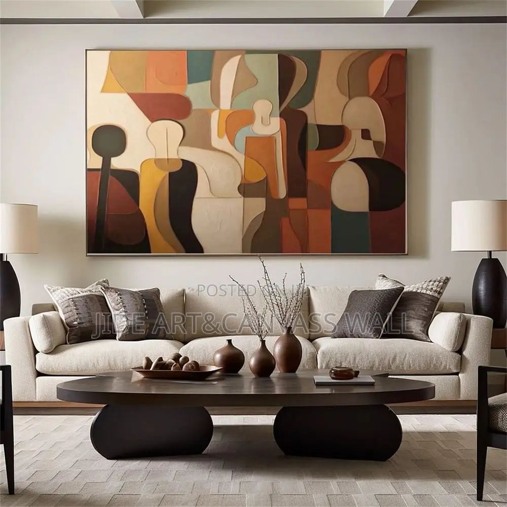 Abstract Face Off Wall Canvass