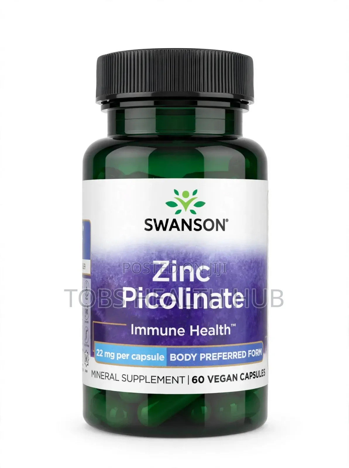 Swanson Zinc Picolinate 22mg - 60 Vegan Capsules