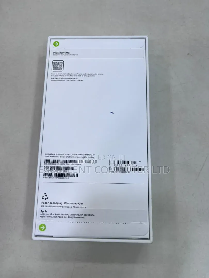 New Apple iPhone 18 Pro Max 256 GB Black