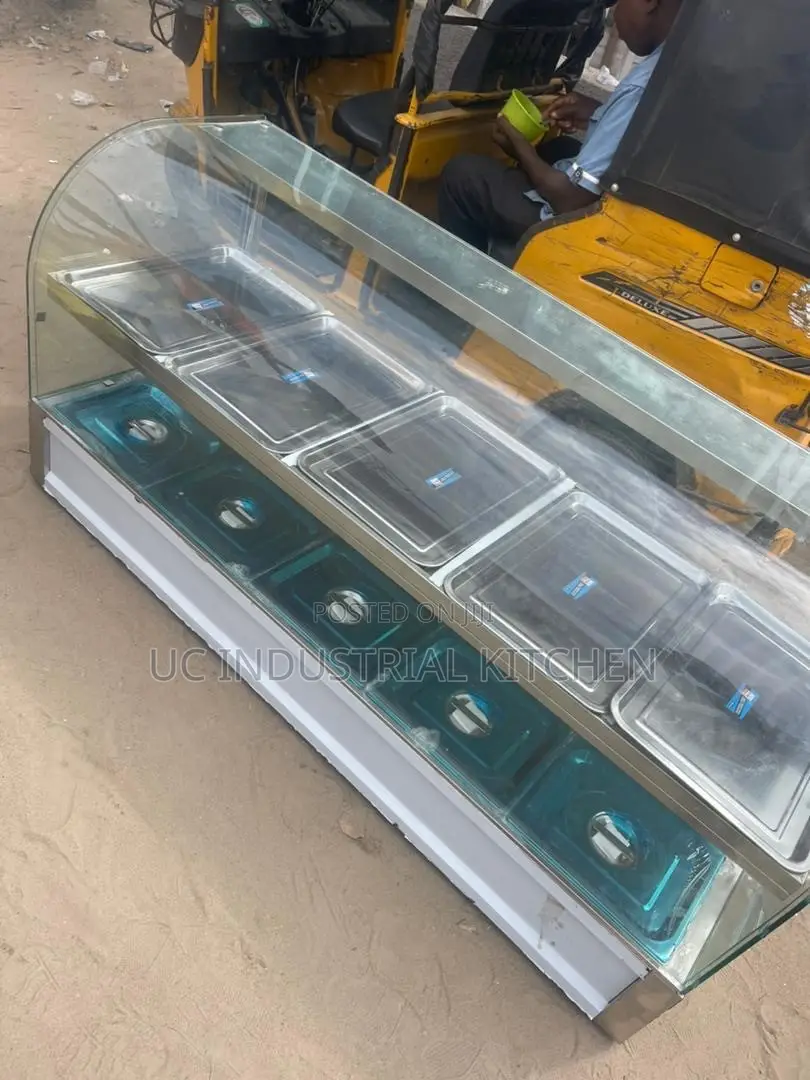 Five (5) Plates Bain Marie Curved Glass (Food Warmer)