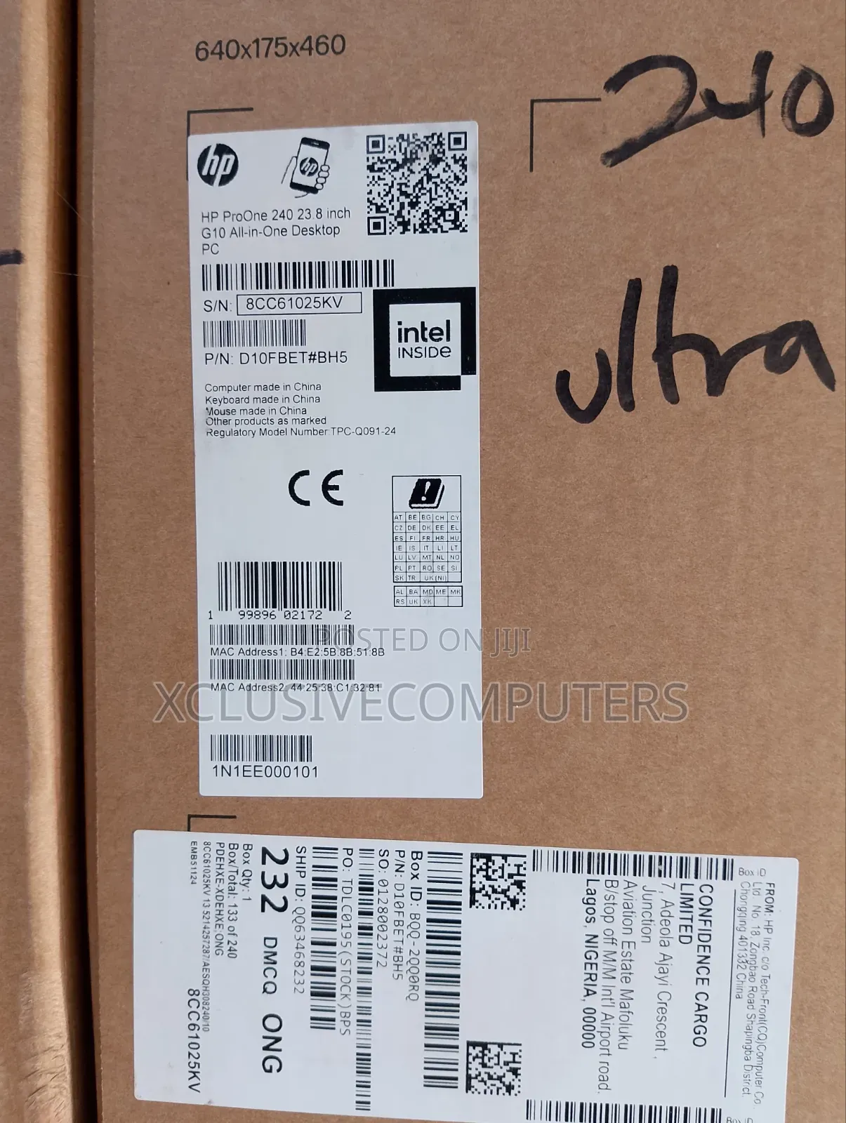 New HP ProOne 240 G10 All-in-One 8GB Intel Core Ultra 5 SSD 512GB