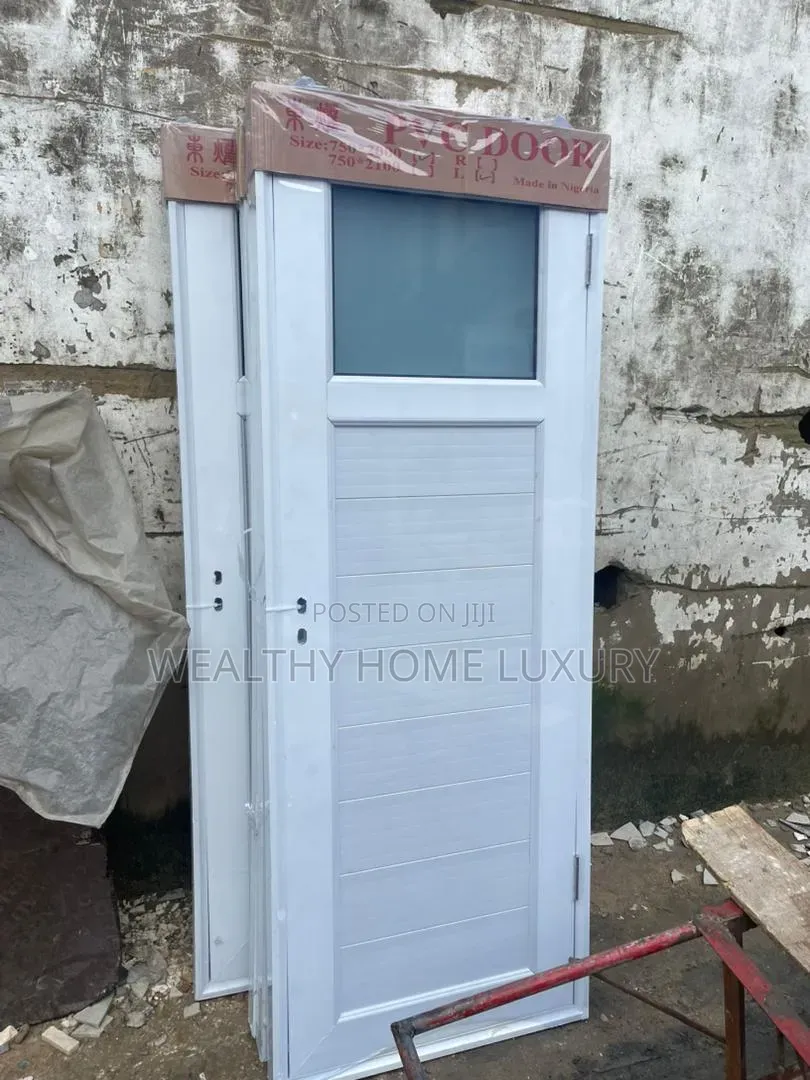 Premium White PVC Toilet Door Waterproof Bathroom Door
