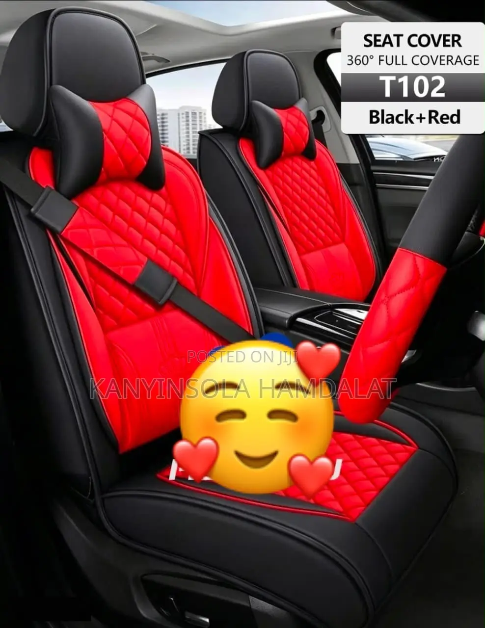 Black and Red Seat Covers