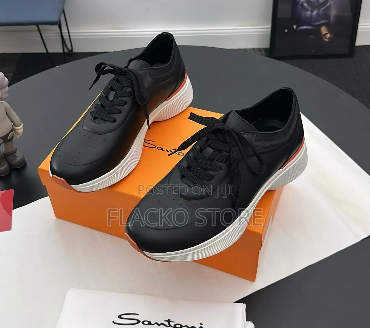 Exclusive Santoni Leather Luxury Sneakers
