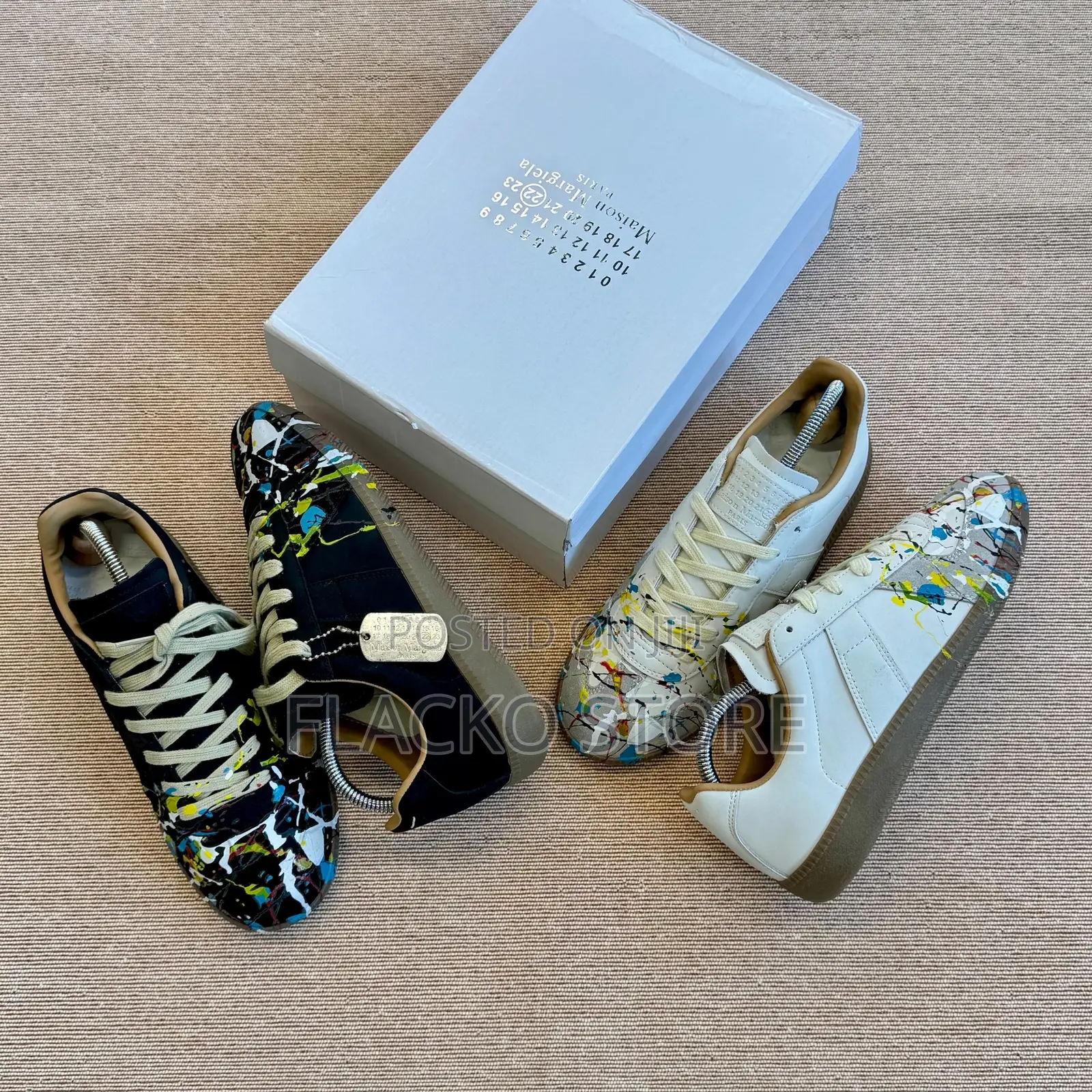 Premium Maison Margiela Replica German Army Paint Splatter Sneakers