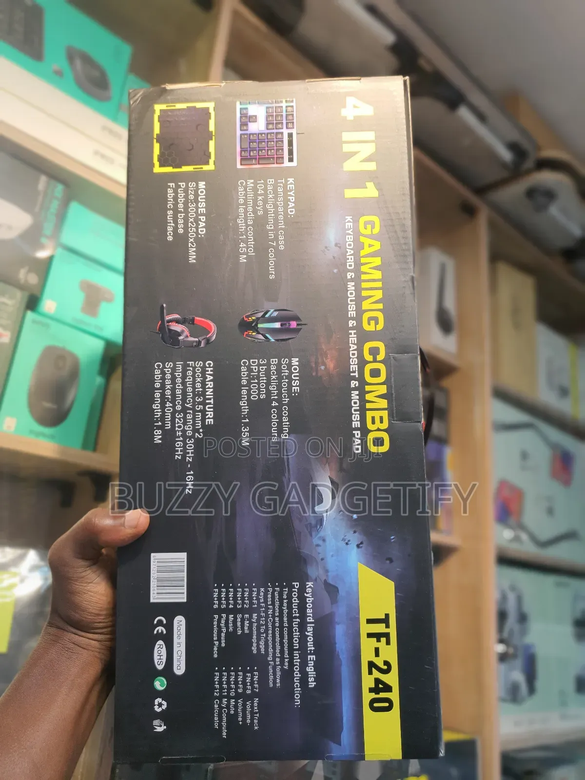 Gaming Combo 4in1 Keyboard & Mouse & Headset & Mouse Pad