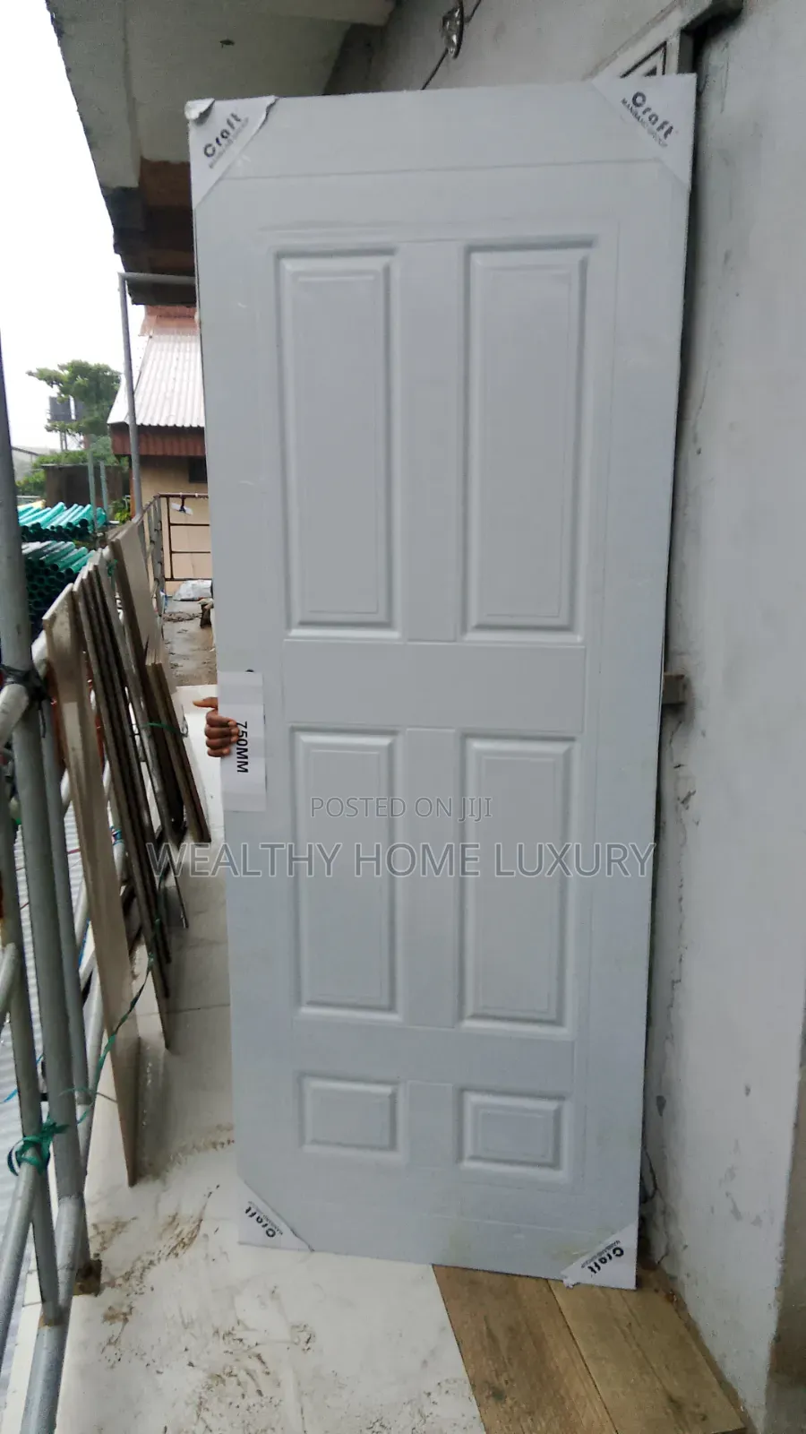 Brand New White American 6-Panel Room Door - 750mm