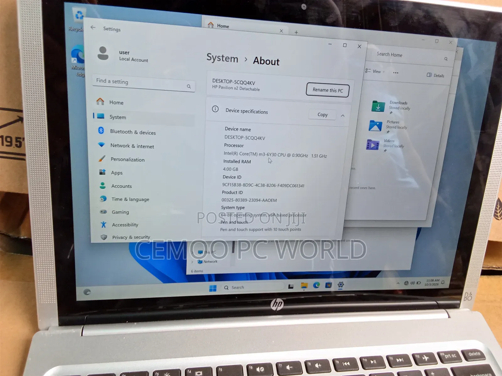 Laptop HP Pavilion DM3T 4GB Intel Core i3 SSD 128GB