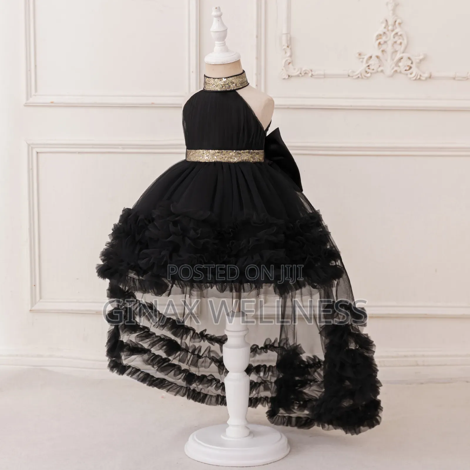 Luxury Girls Princess Gown With Removable Long Back Flare (6-12months)