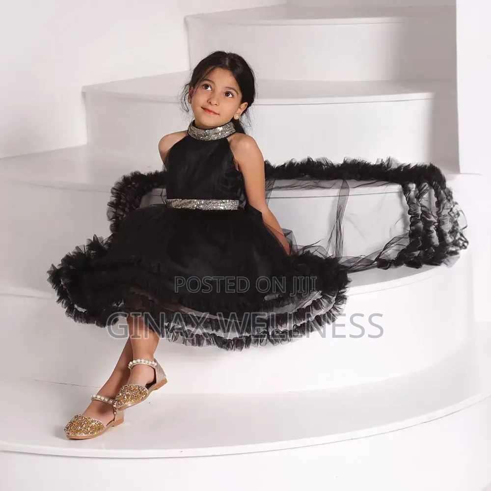 Luxury Girls Princess Gown With Removable Long Back Flare (6-12months)