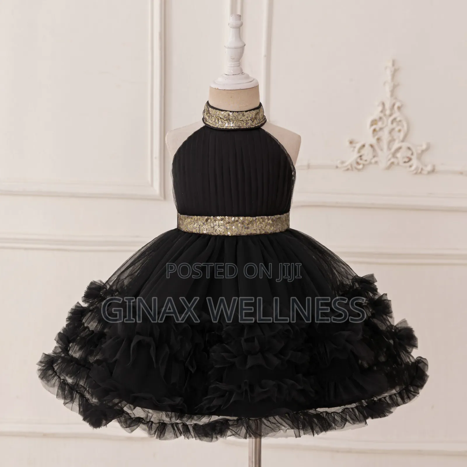 Luxury Girls Princess Gown With Removable Long Back Flare (6-12months)