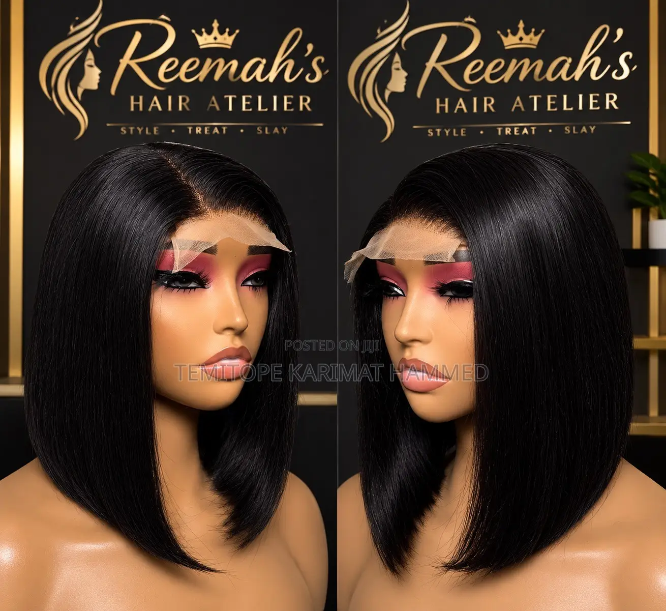 Sleek & Elegant Black Bob Wig