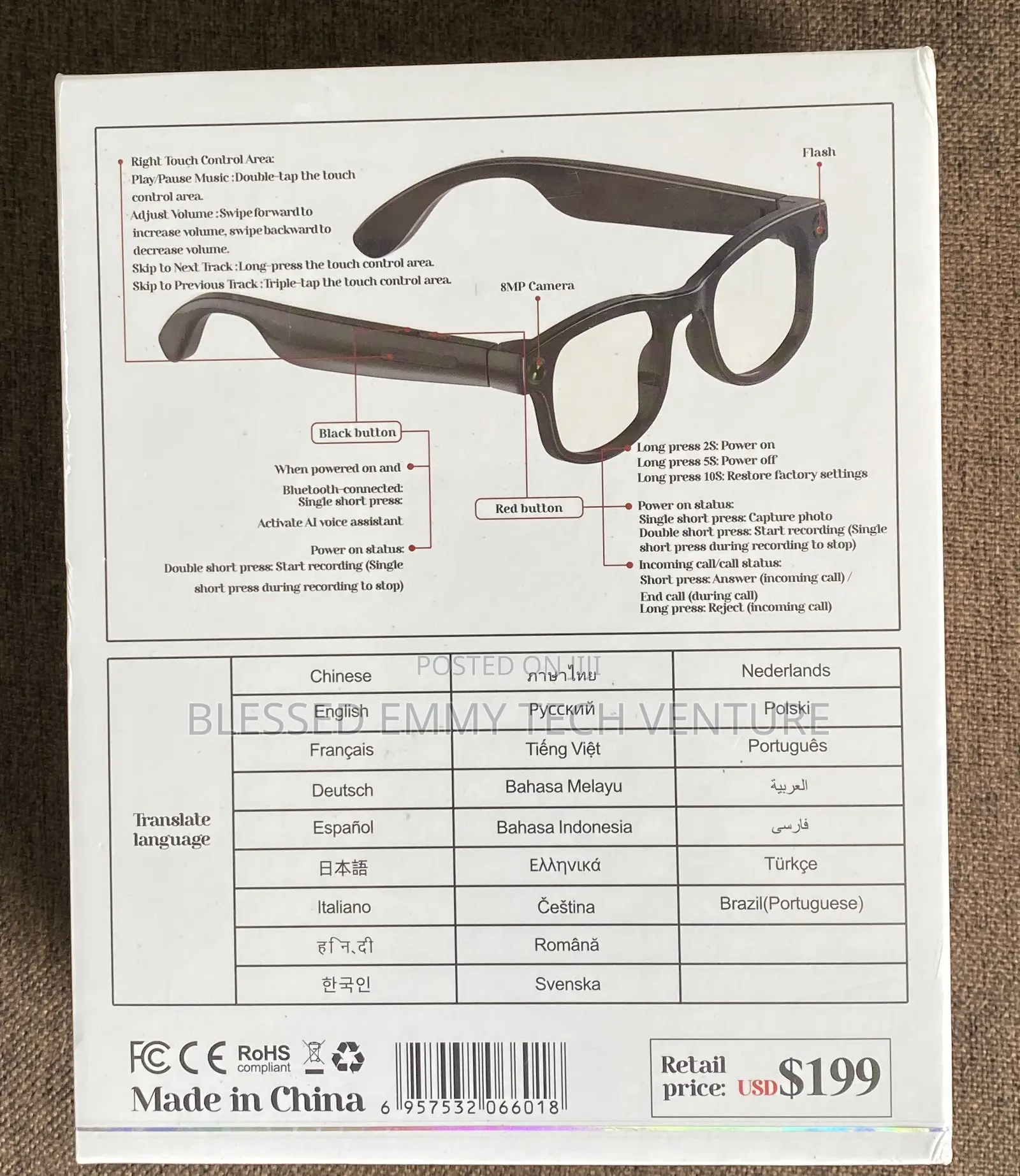 AI Smart Glasses – Smart Glasses With HD Camera, ChatGPT