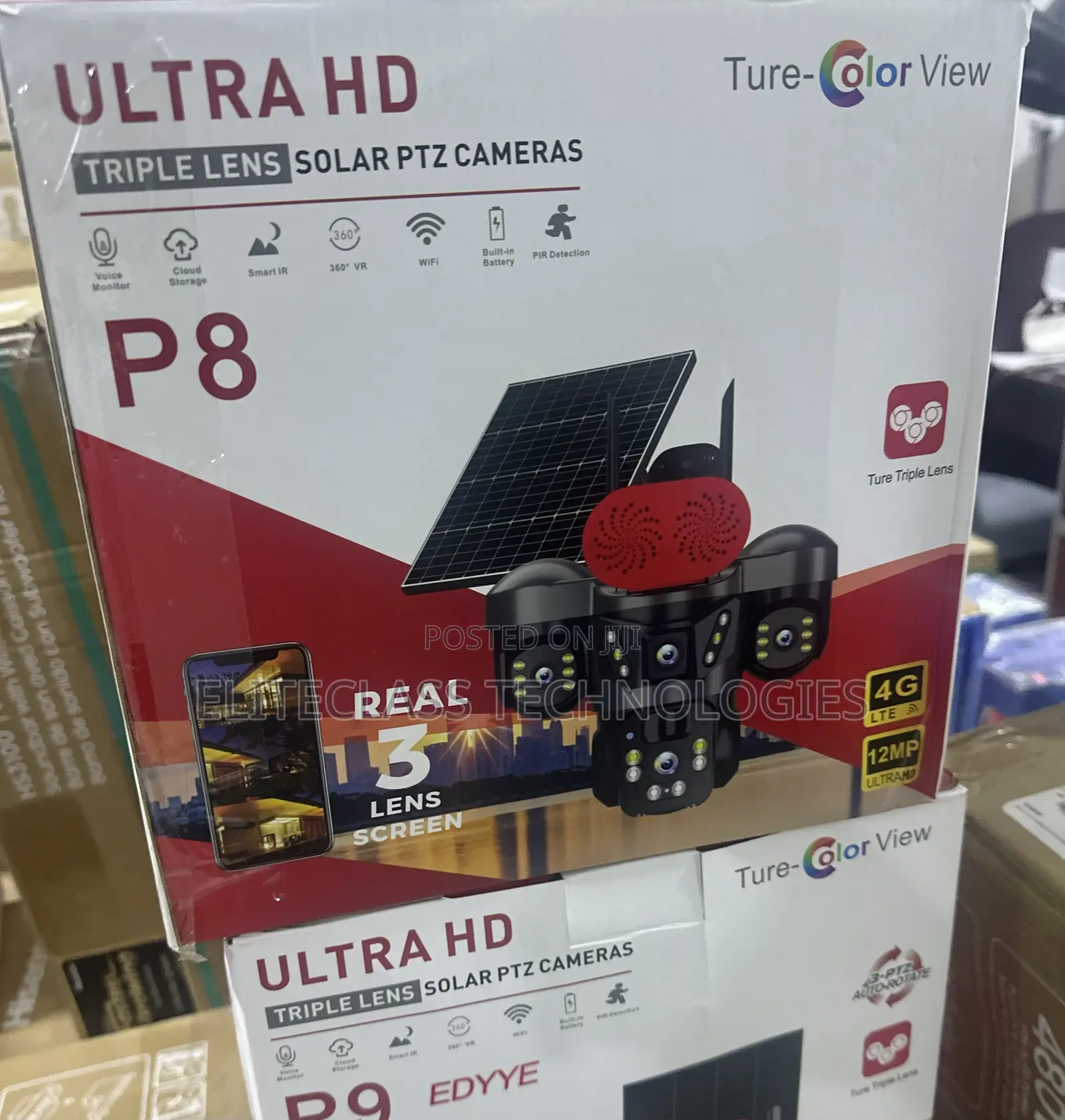 P8 Solar PTZ Camera Featuring Triple Lens Design