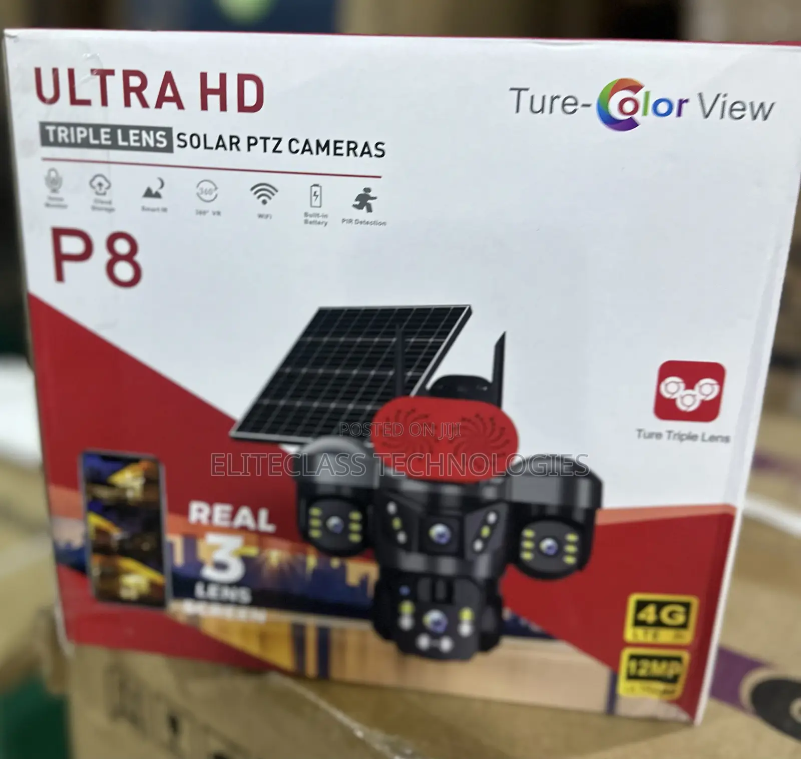 P8 Solar PTZ Camera Featuring Triple Lens Design