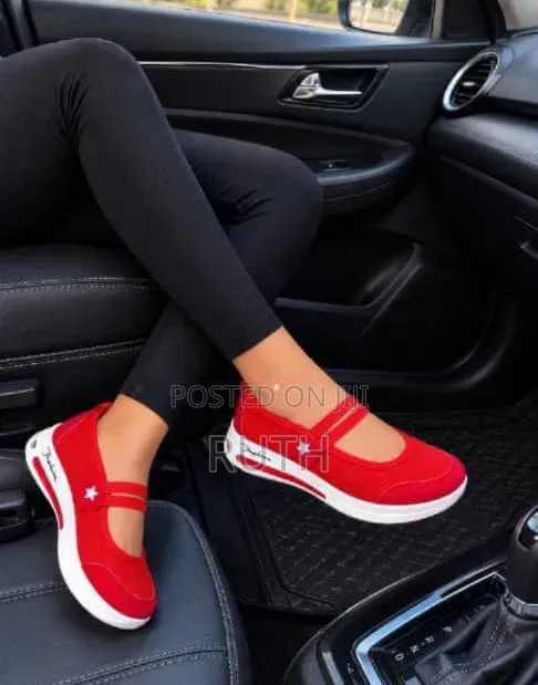 Lightweight White Comfort Walking Wedge Shoes for Women