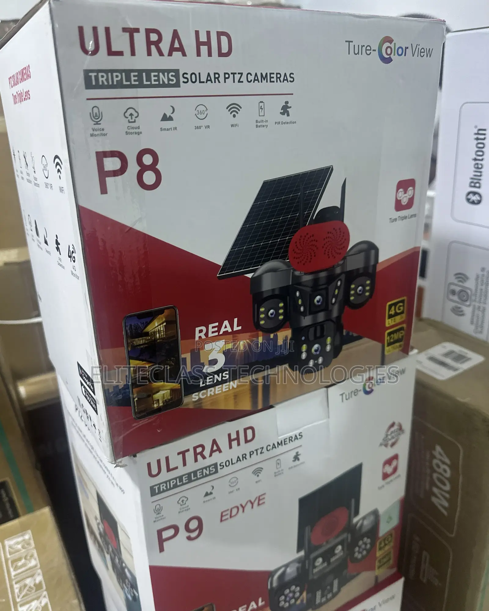 Brand New P8 Triple Lens Solar PTZ Surveillance Device