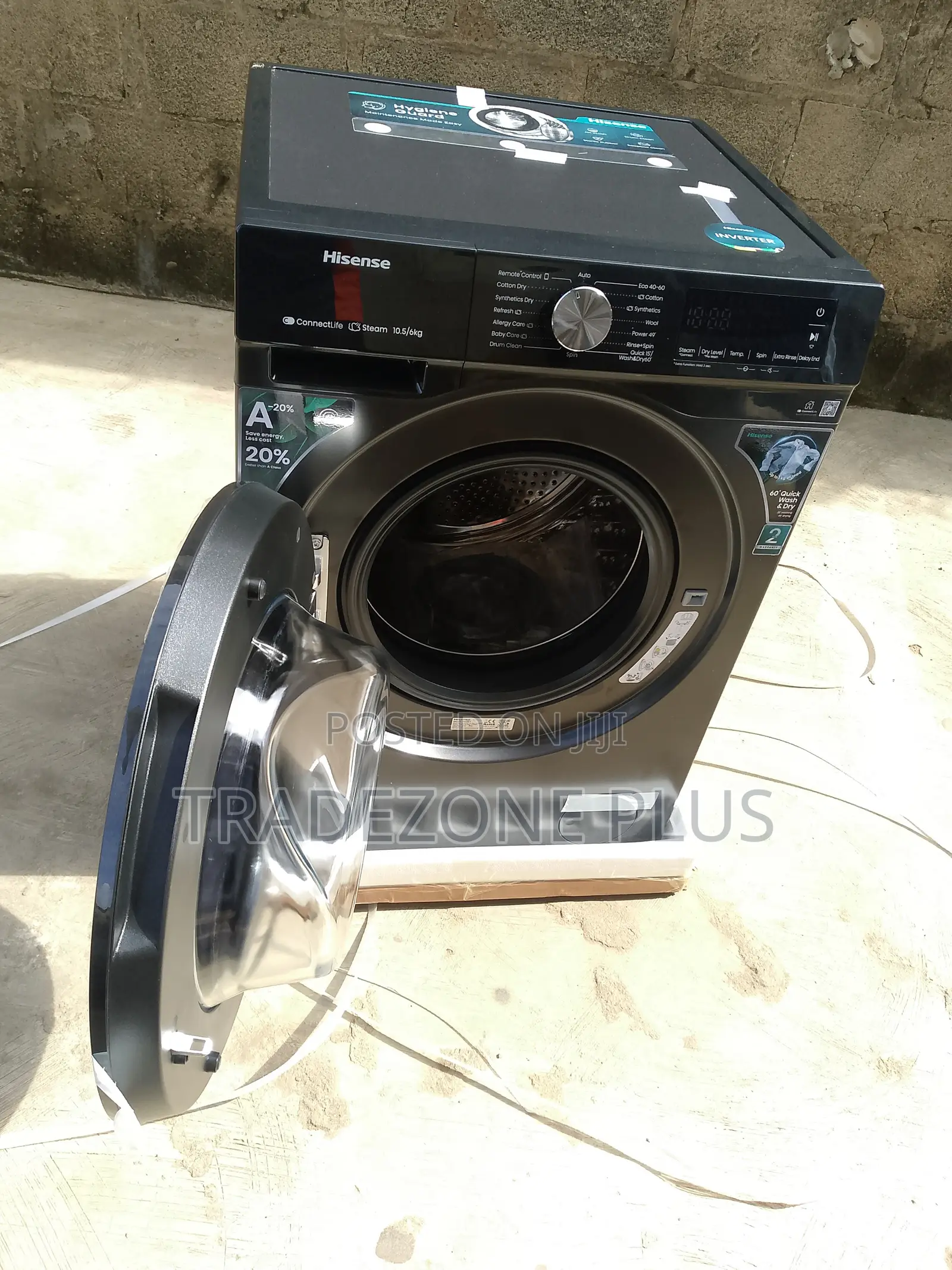 Hisense Automatic Inverter Washing Machine 10.5KG 6KG Dry