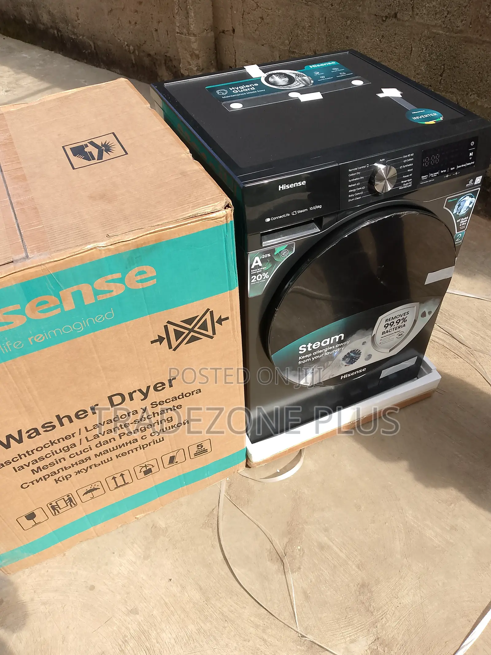 Hisense WDBS1043BT Family Size Automatic Washer Dryer