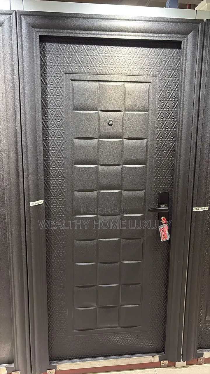 3ft X 7ft Premium Black Steel Security Entrance Door