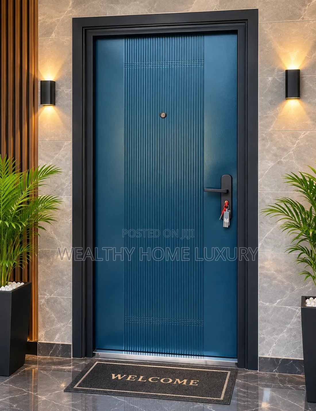 3ft Modern Steel Security Door for Rooms and Entrances