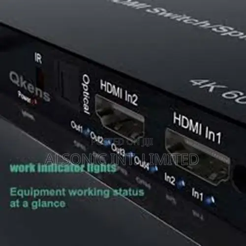 HD 4K 60Hz HDMI Matrix 4x2 HDMI 2.0 Switch Splitter 4 in 2 Out