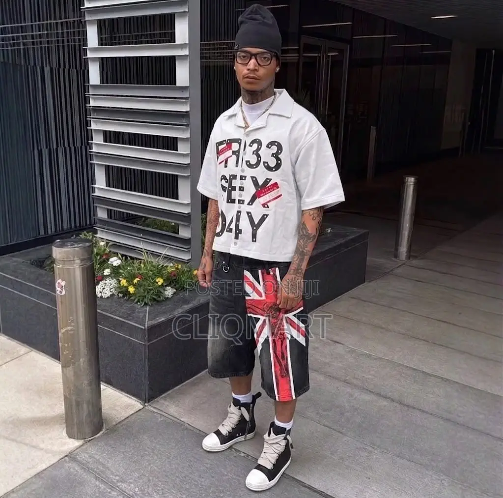 Men’s Union Jack Graphic Denim Jorts / Shorts