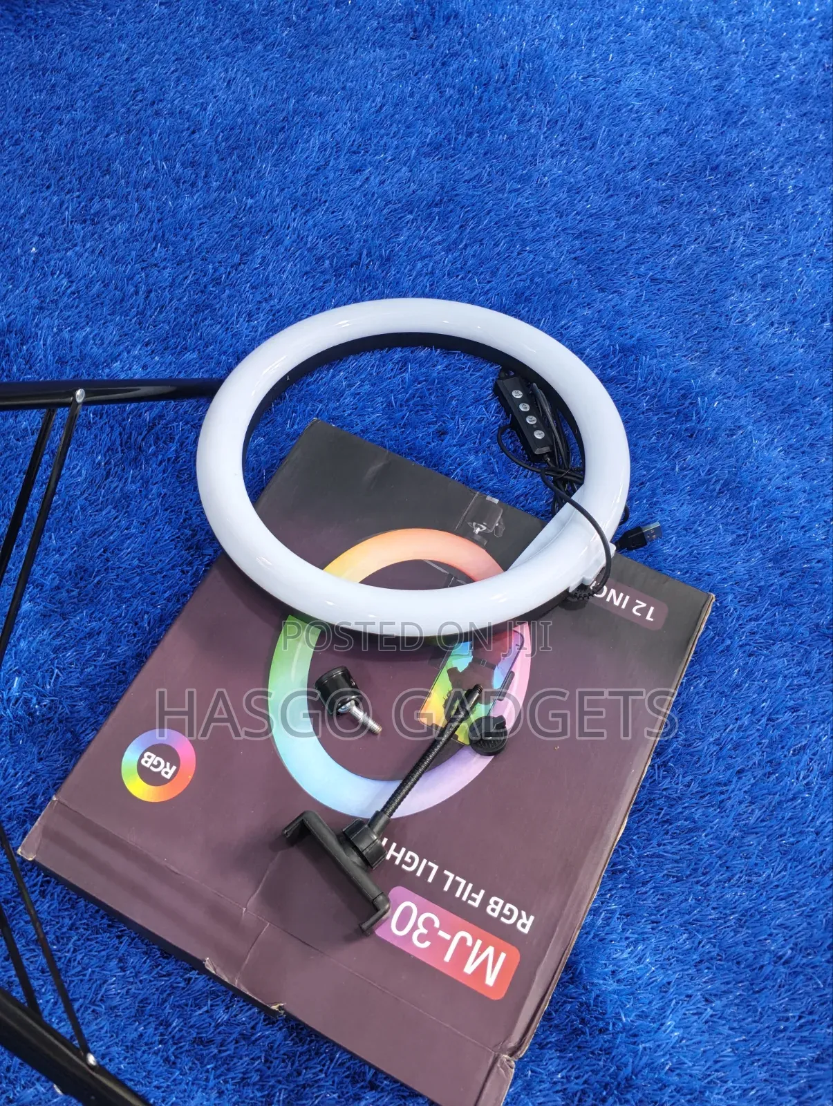 12 Inch MJ-30 RGB Ring Light With Long Tripod Stand - Multicolor