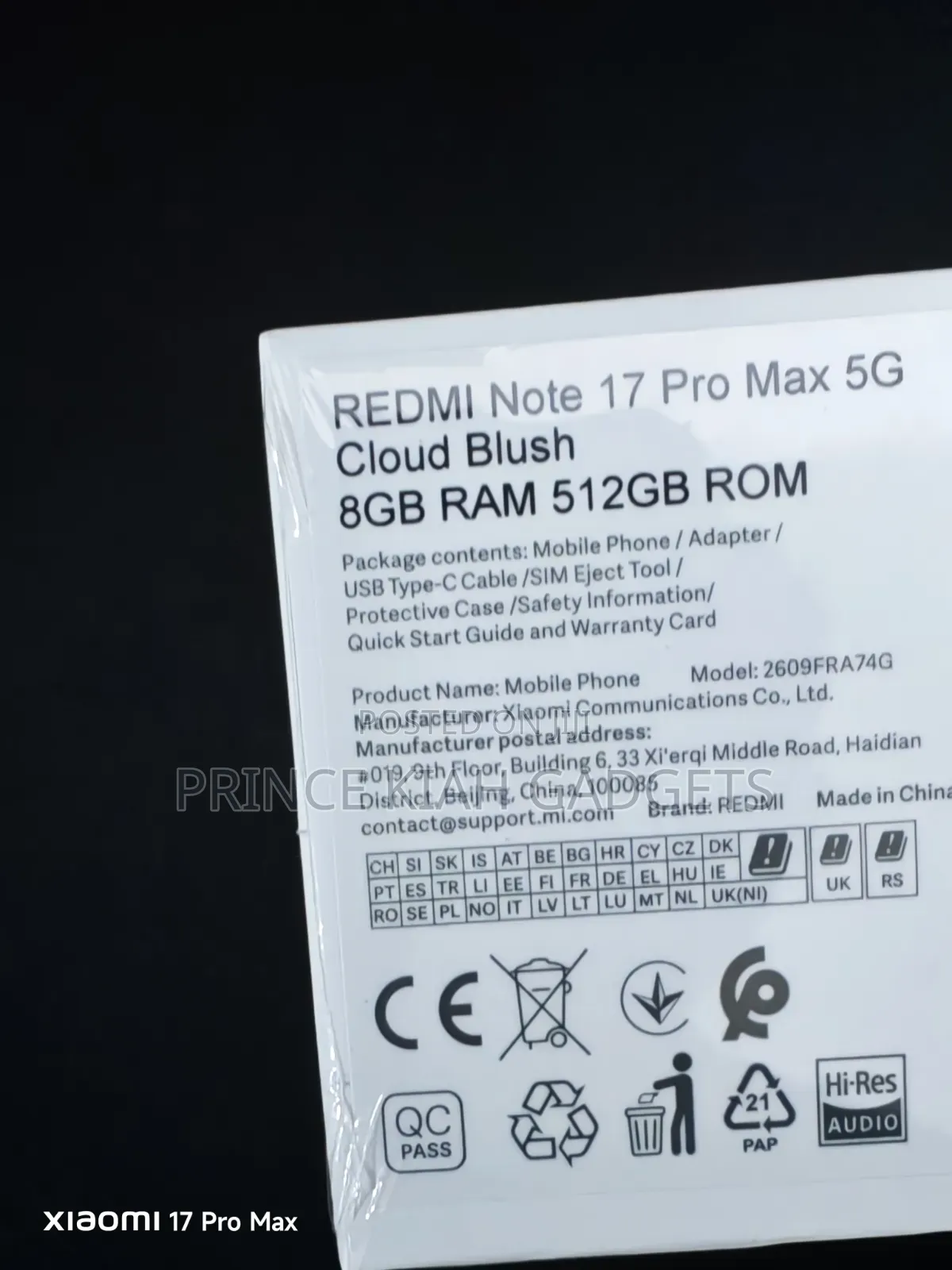 New Xiaomi Redmi Note 17 Pro Max 512 GB Red