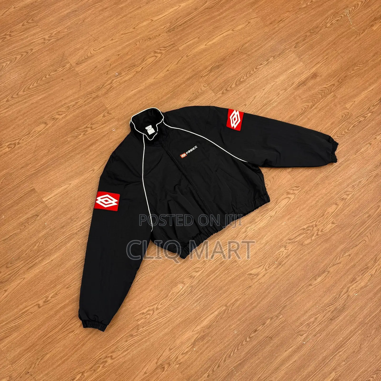 Premium Pindex Track Jacket (Zip-Up Windbreaker) | Black & White