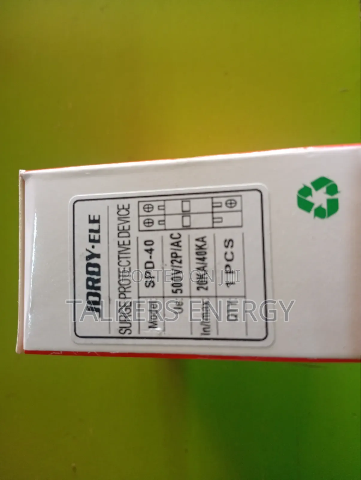 Jordy-Ele 2p 500v AC Surge Protective Device (Spd-40 T2, 20ka/40ka)