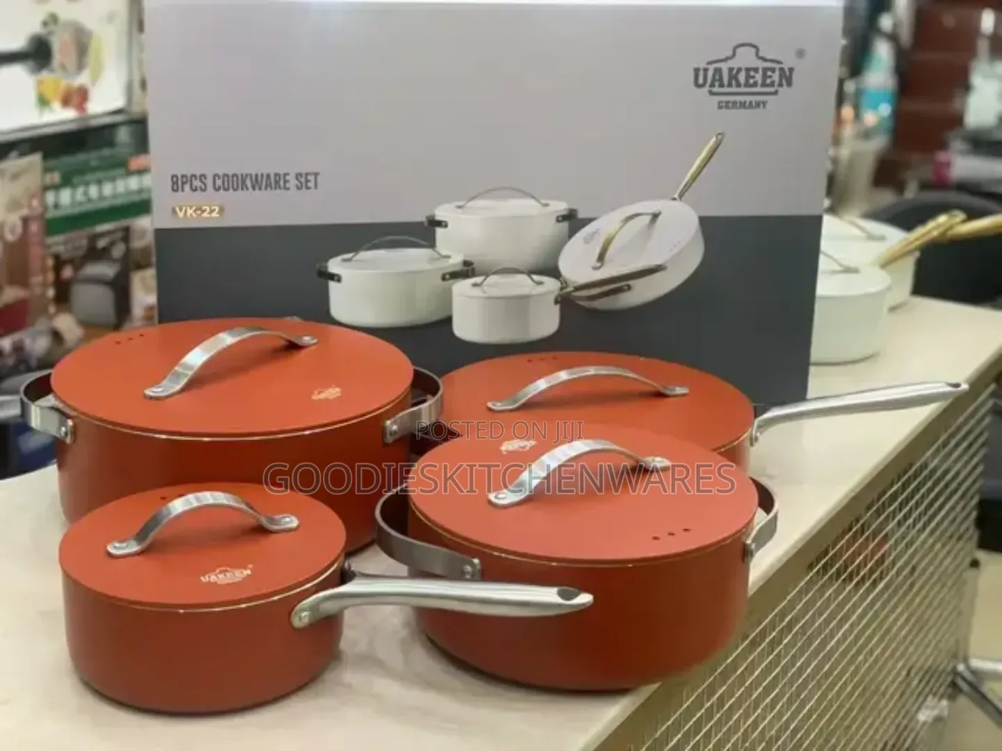 8 PCs Ceramic Cookware Pot Set