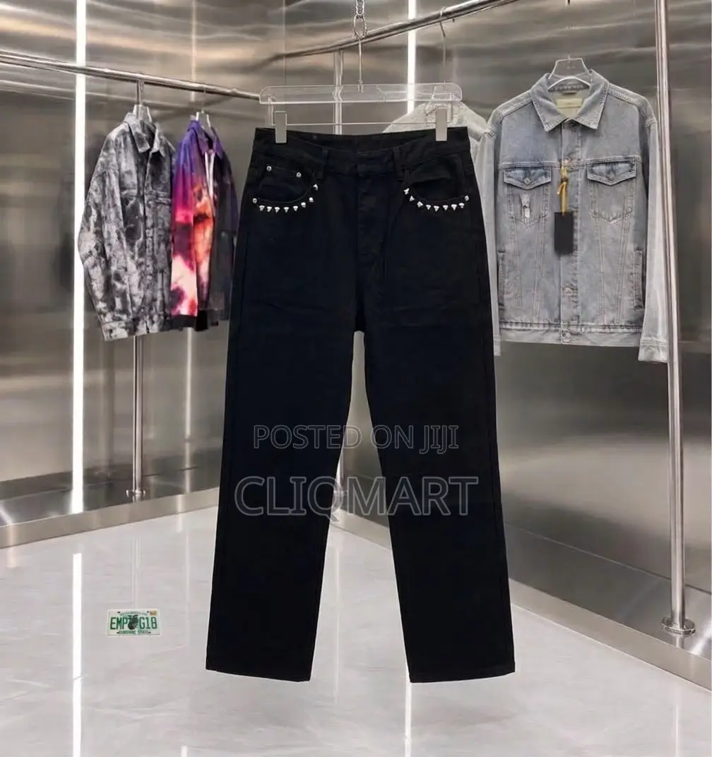 Premium Purple Designer Denim Jeans (Studded & Distressed)