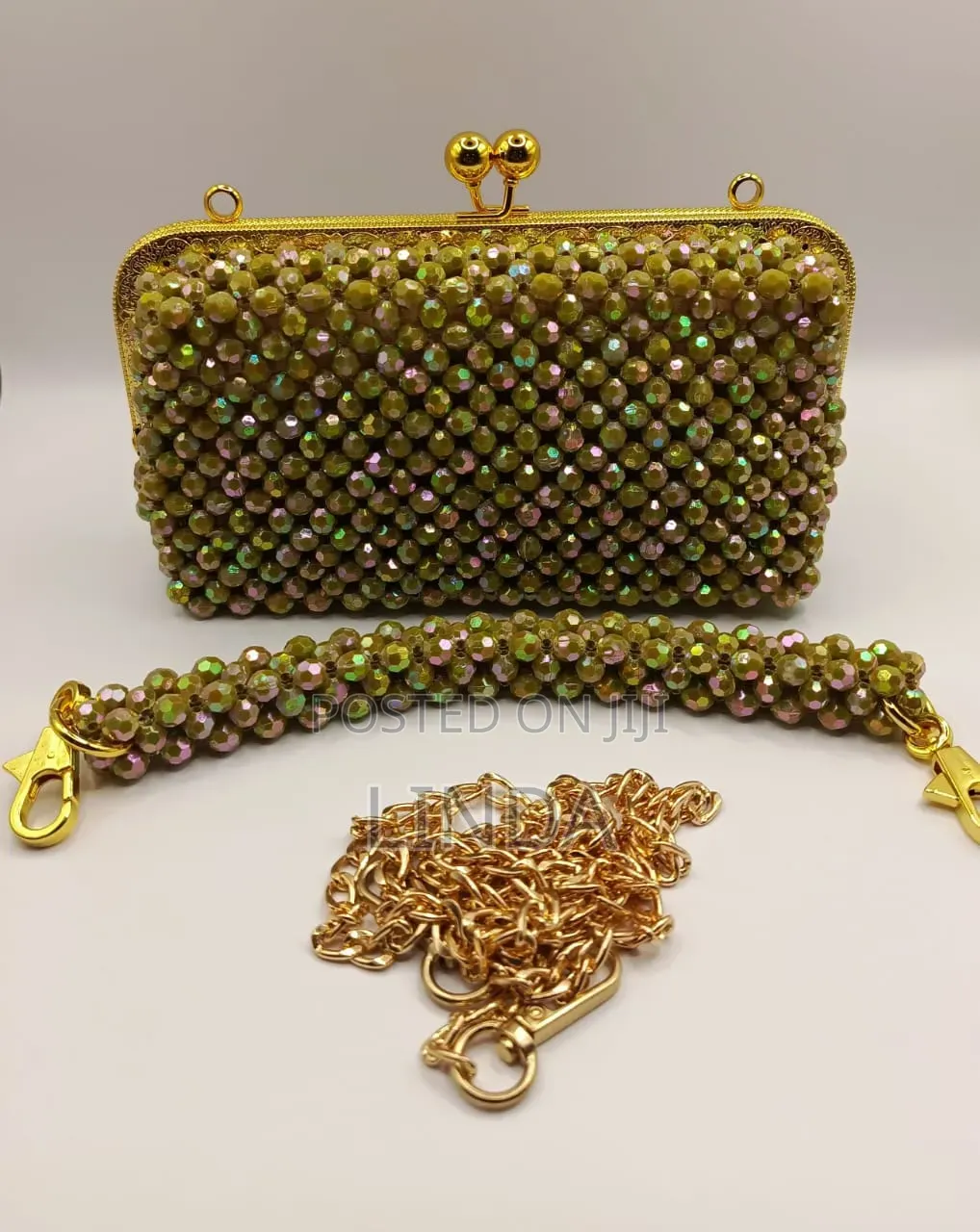 Oliver Green Crystal Beaded Clutch