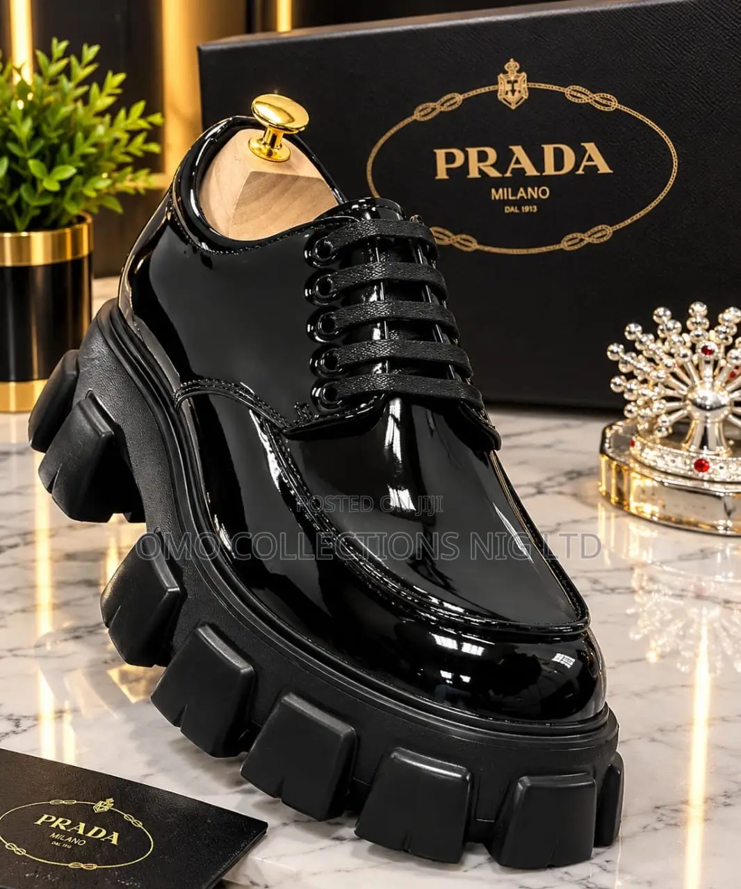 Prada Luxury Black Patent Premium Leather Loafers – Fully Boxed