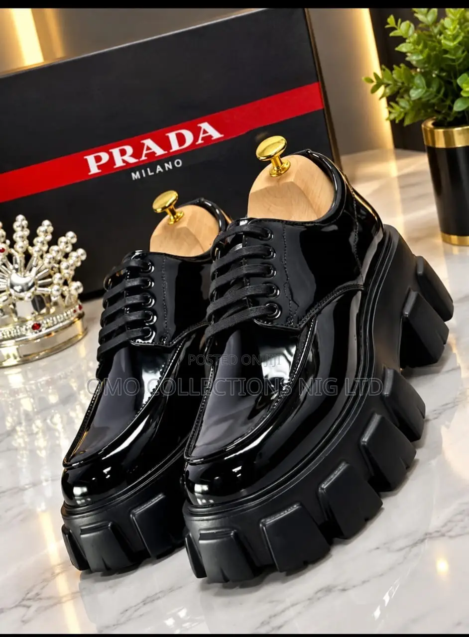 High Quality Black Prada Leather Loafers – Fully Boxed
