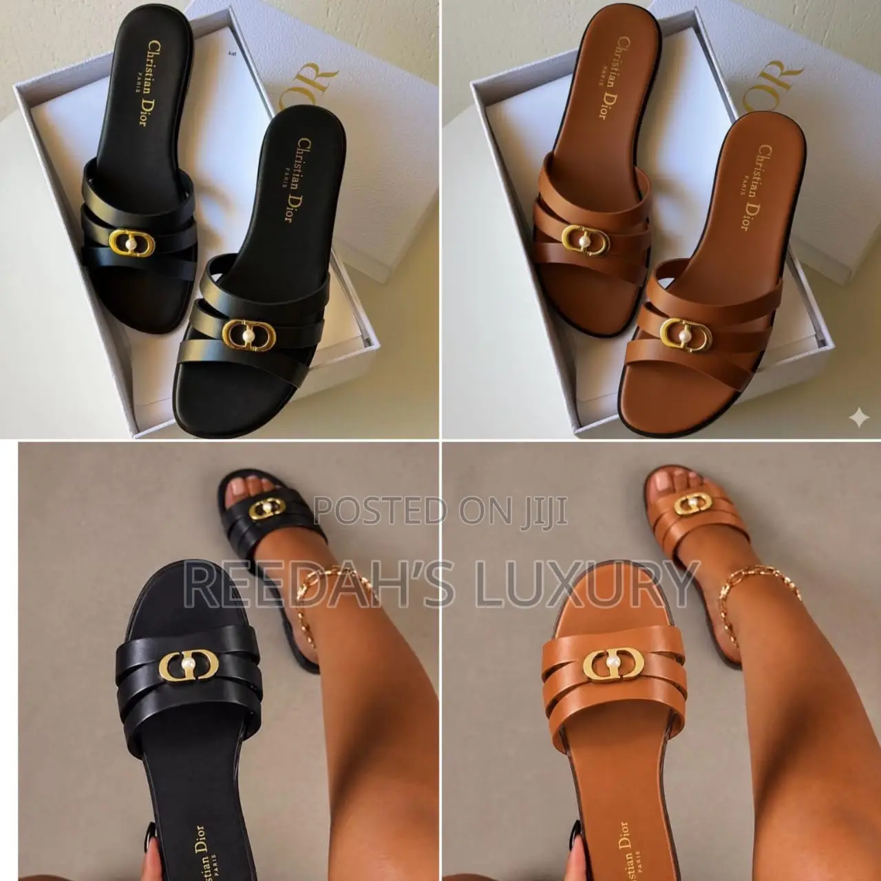 Dior Pearl CD Flat Slides