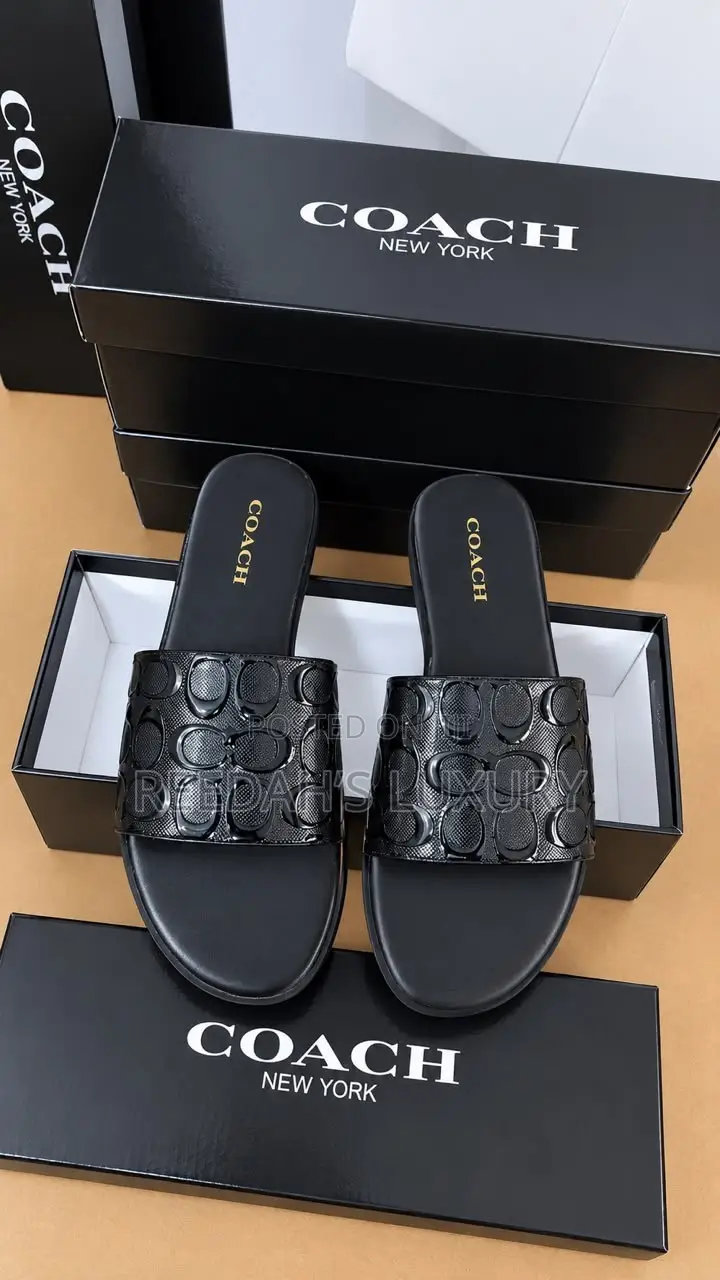 Coach New York Signature Embossed Slides