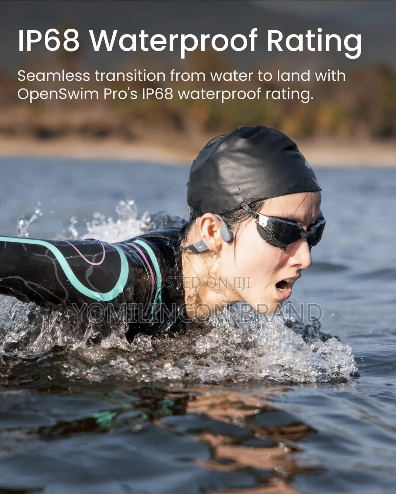 SHOKZ OpenSwim Pro Open-Ear MP3 Headphones, Grey